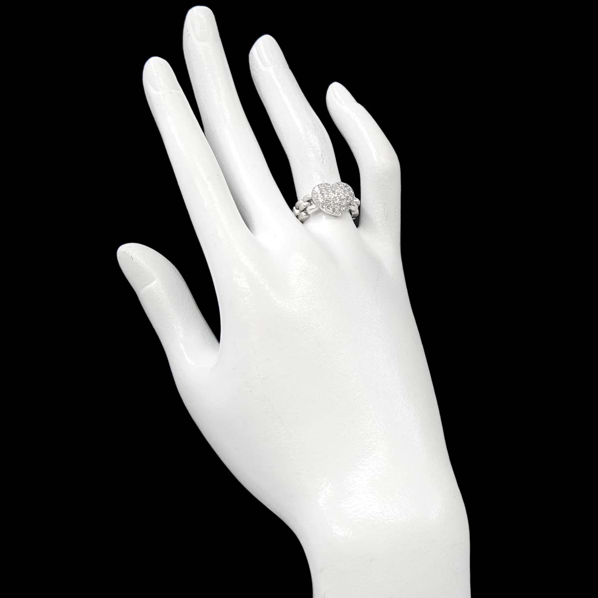 Diamond 0.90ct Ring 18K WG 750 Size5.5-5.75(US)