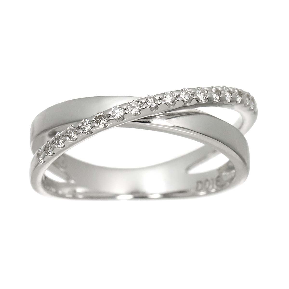 Diamond 0.16ct Ring 18K WG 750 Size4.75-5(US)