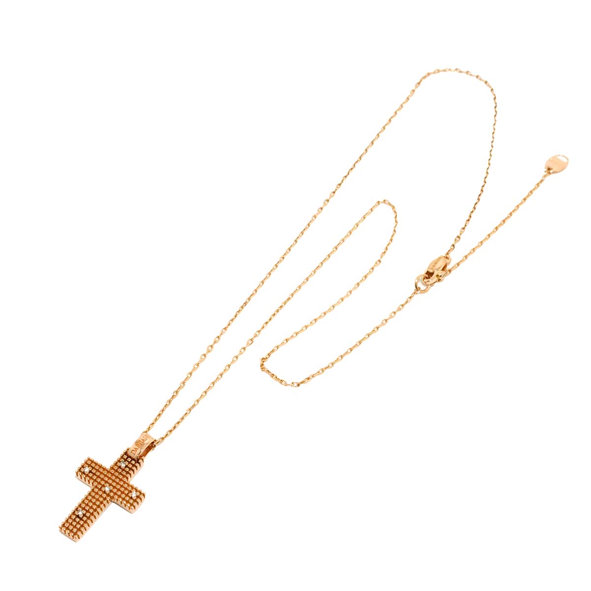METROPOLITAN DREAM Cross Diamond Necklace 18K PG 750