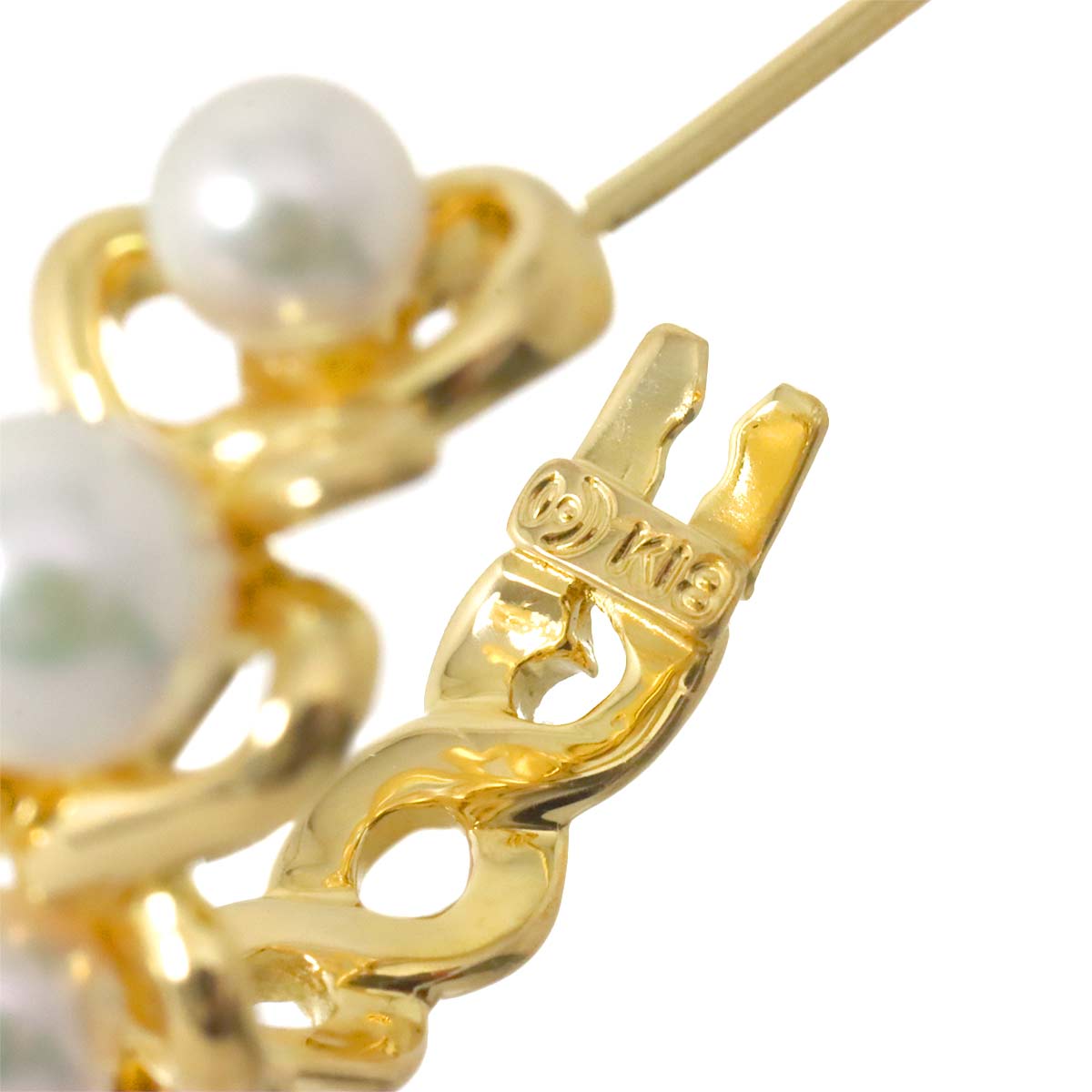 Baby Pearl 4.6-3.5mm Earrings Pierced 18K YG 750