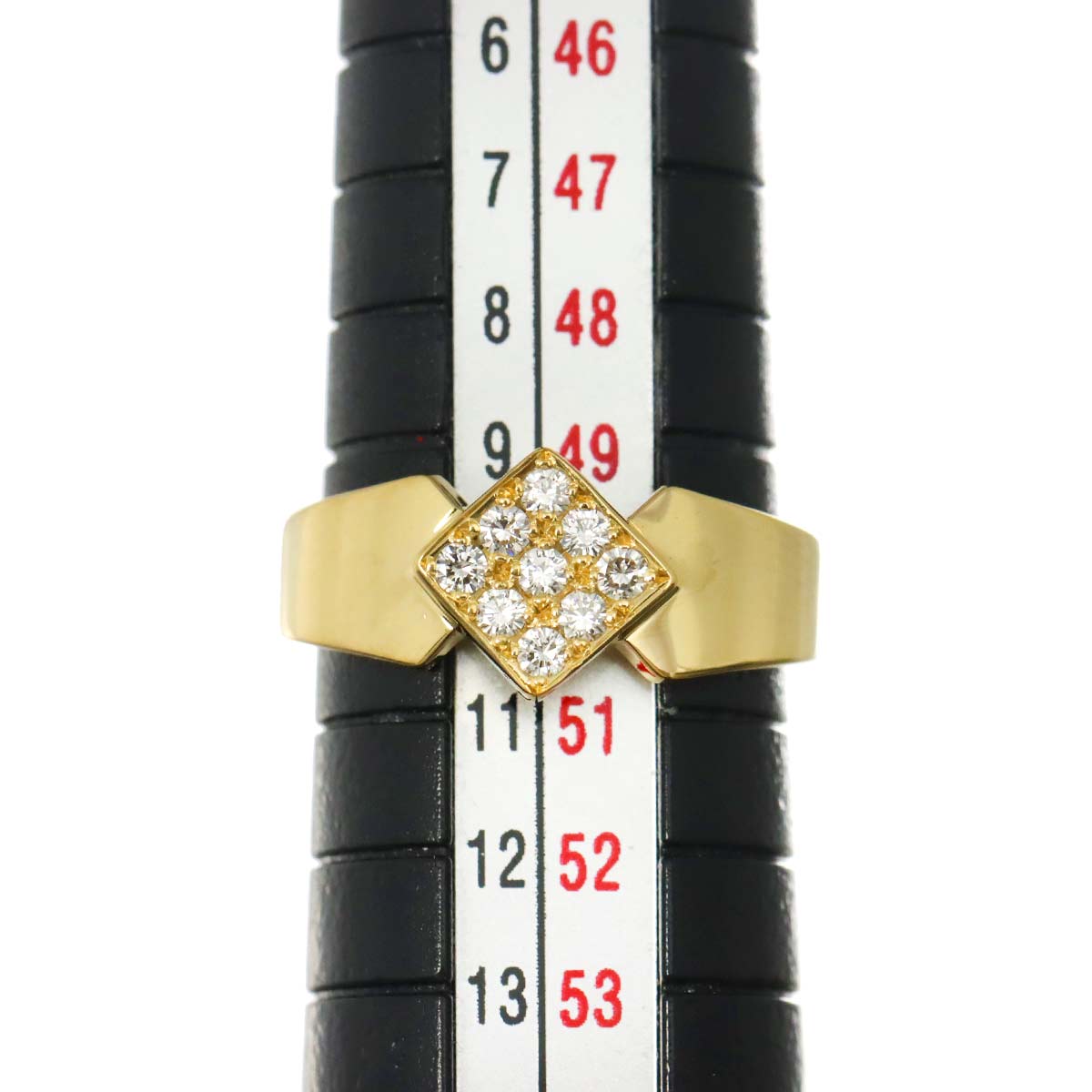 Diamond Ring 18K YG 750 size5-5.25(US)