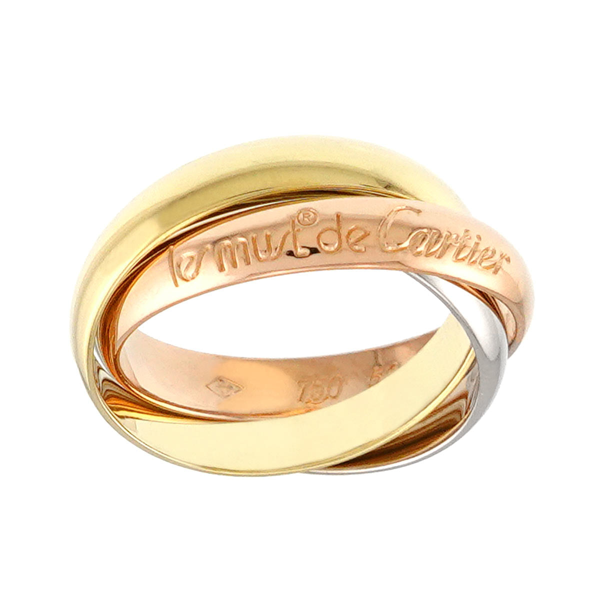 Trinity MM Ring 18K YG WG PG 750 Size51 5.5-5.75(US)