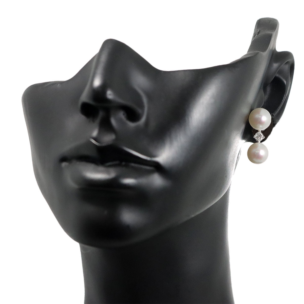 Akoya Pearl Diamond Earrings Clip on 18K/14K WG 750 585