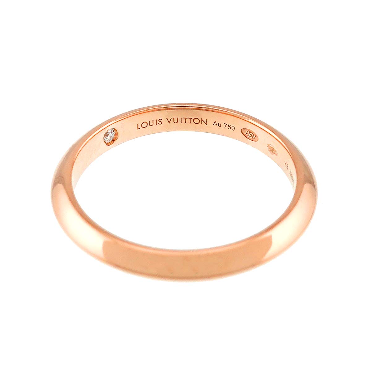 LV Diamond Ring K18 PG 750 Size48 4.5(US)