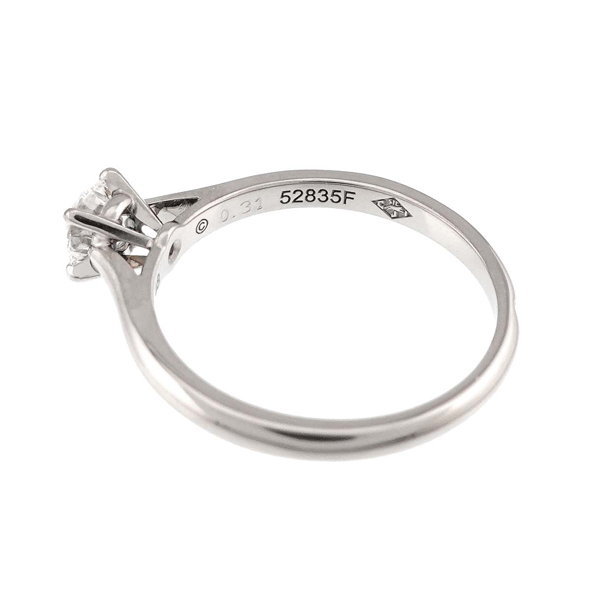 Diamond 0.31ct E/VVS1/3EX Ring Pt Size48 4.5(US)