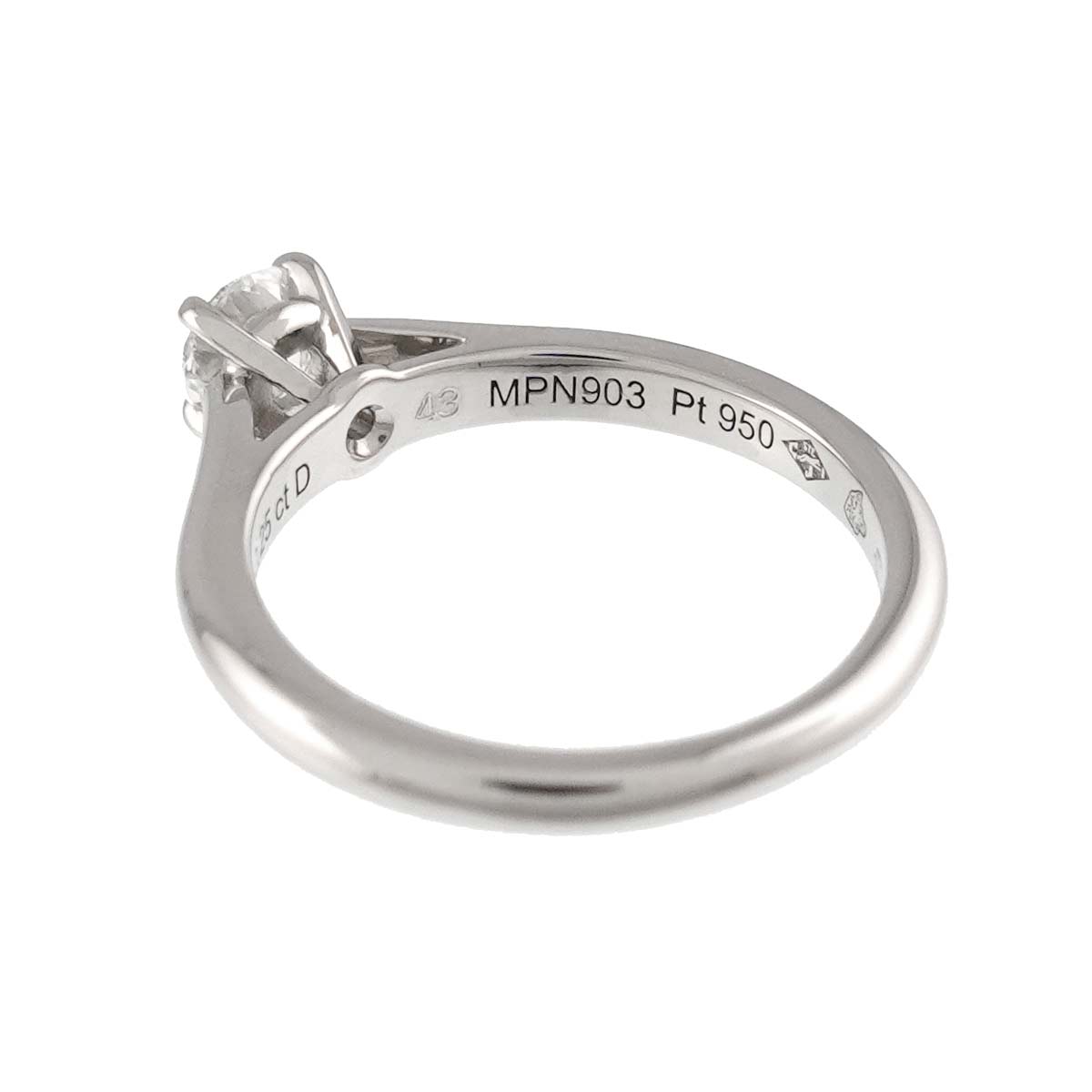 Diamond 0.25ct E/VVS1/3EX Ring Platinum Size43 2.5(US)