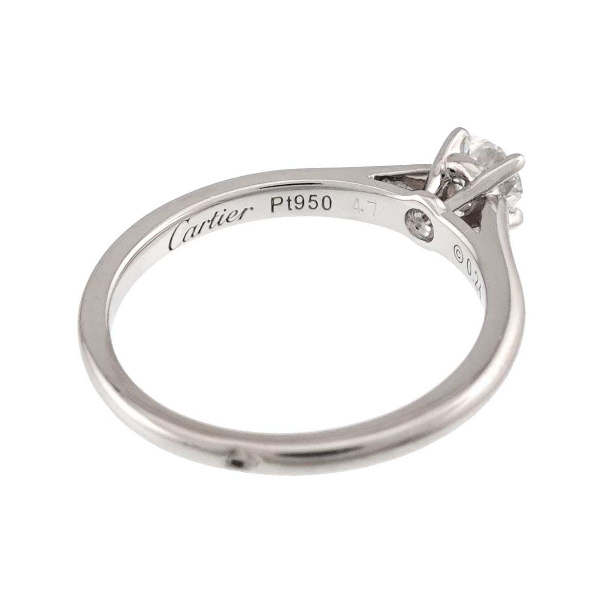 Diamond 0.24ct E/VS1/3EX Ring Pt Platinum size47 4(US)