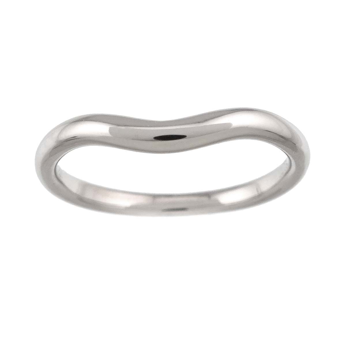 Curved Band Ring Pt Platinum size4.75-5(US)