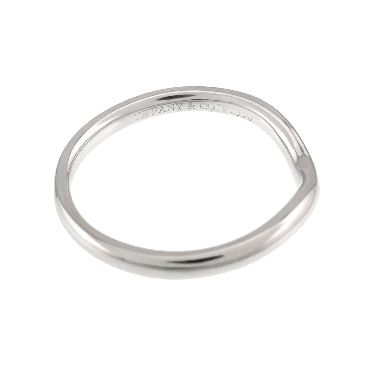 Curved Band Ring Pt Platinum size4.75-5(US)