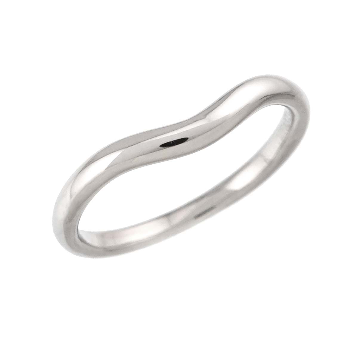 Curved Band Ring Pt Platinum size4.75-5(US)