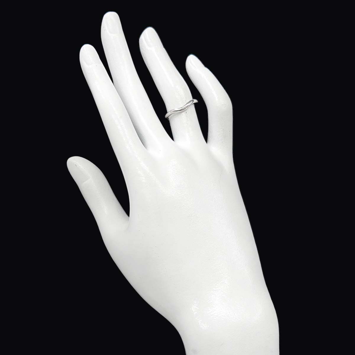 Curved Band Ring Pt Platinum size4.75-5(US)