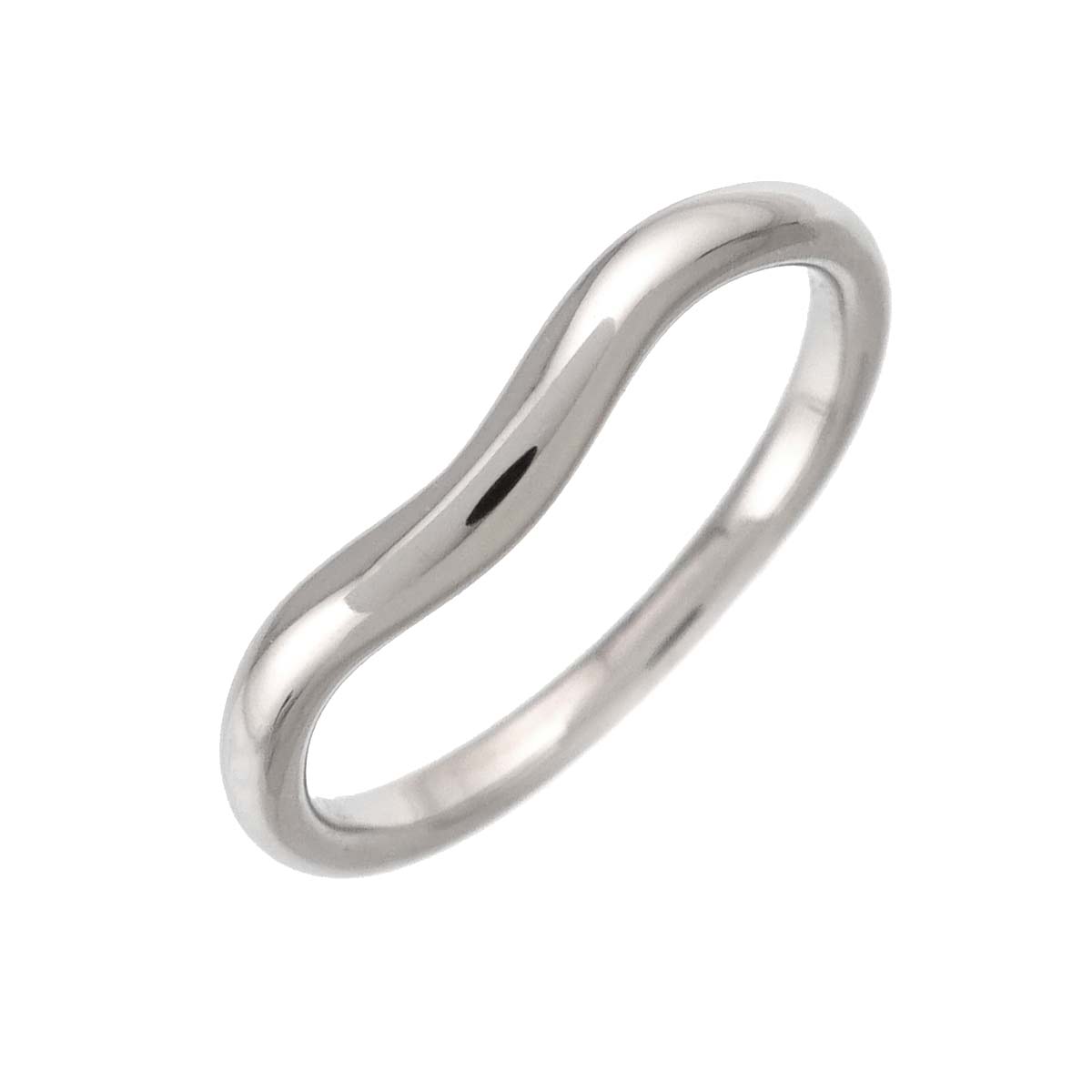 Curved Band Ring Pt Platinum size4.75-5(US)