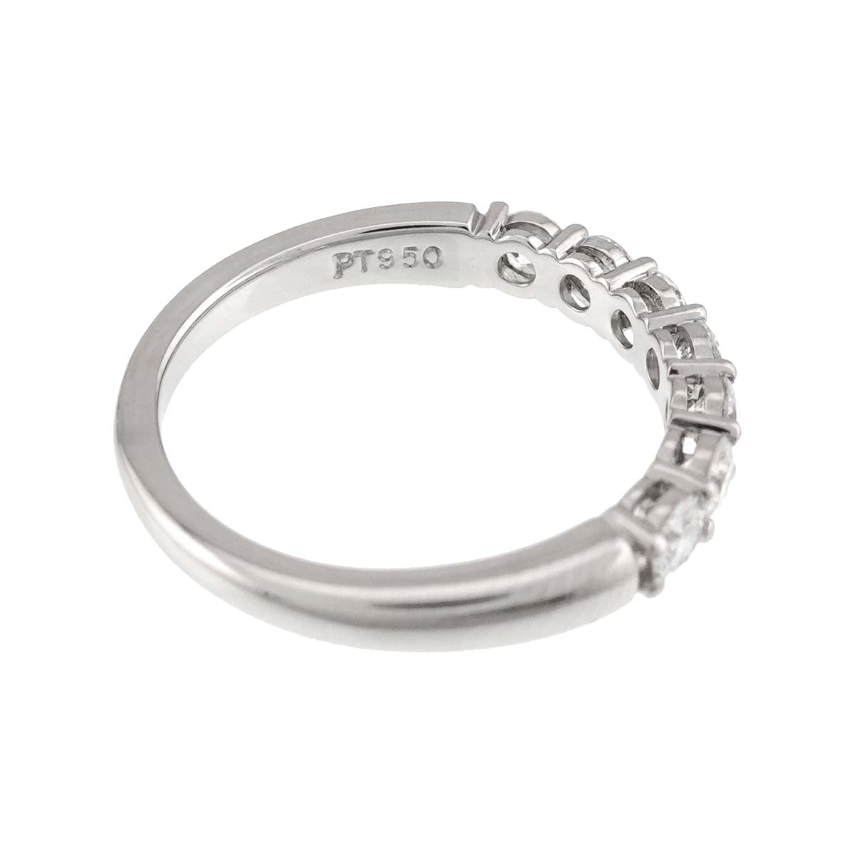 Forever Half Diamond Ring Pt Platinum Size5.75-6(US)