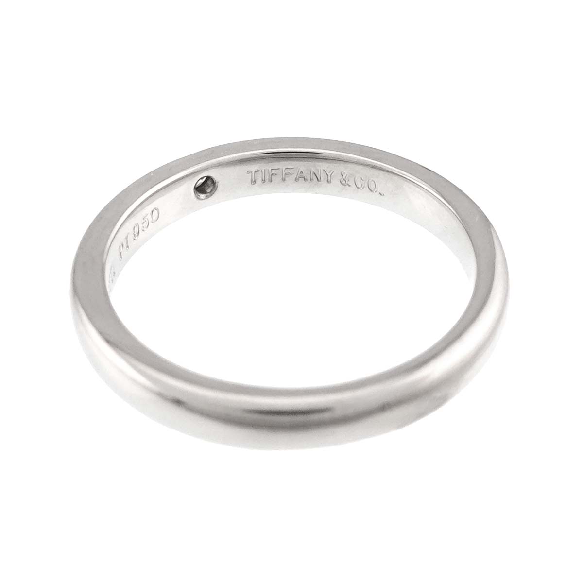 Stacking Band Ring Diamond 1P Platinum Size:3.75(US)