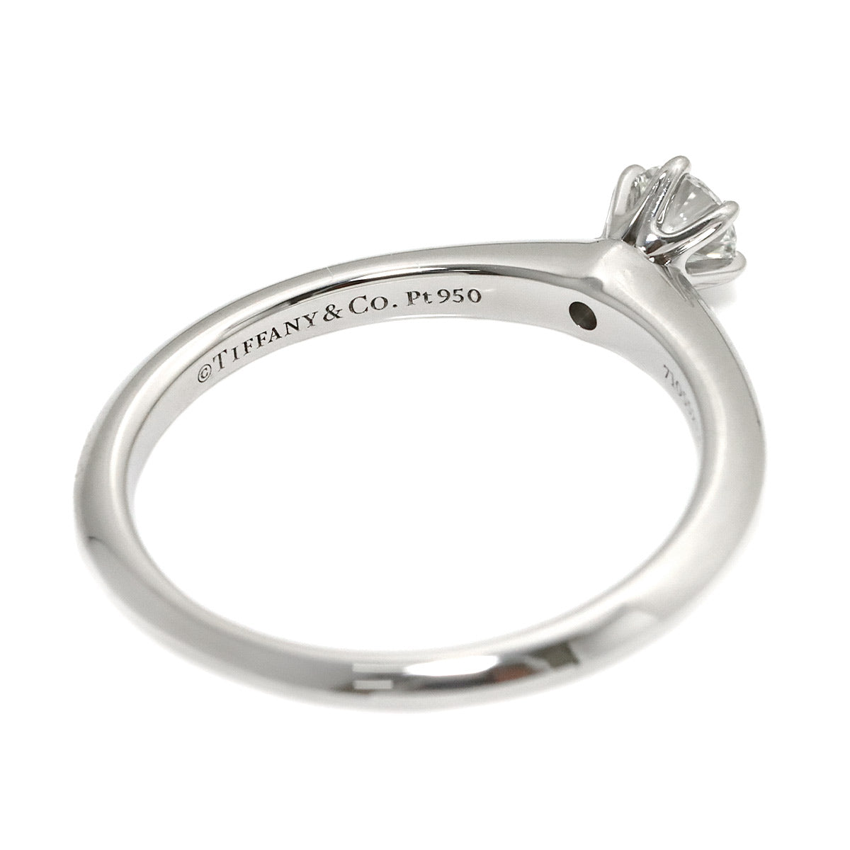 Diamond 0.20ct I/VS1/3EX Ring Pt Platinum Size6(US)