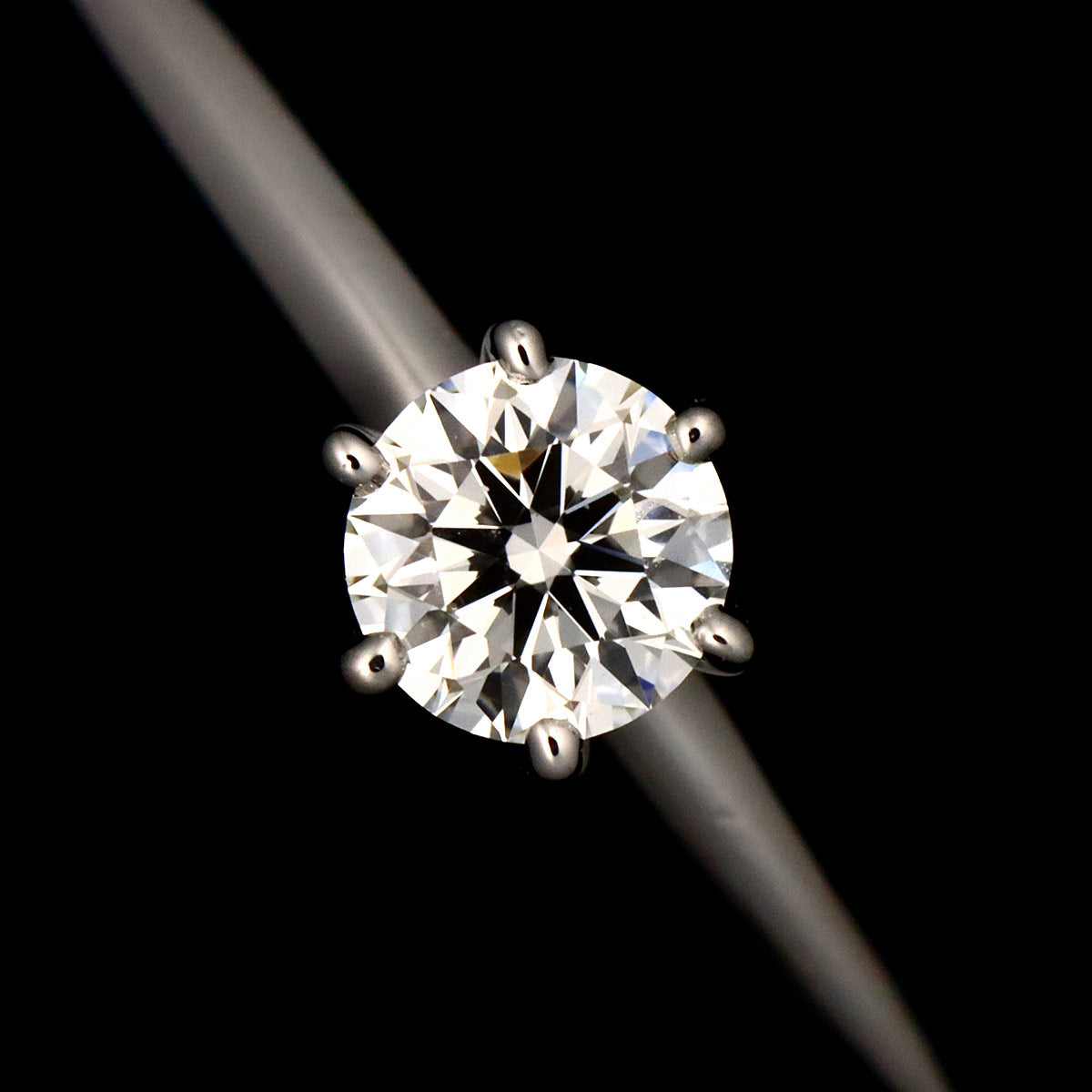 Diamond 0.20ct I/VS1/3EX Ring Pt Platinum Size6(US)