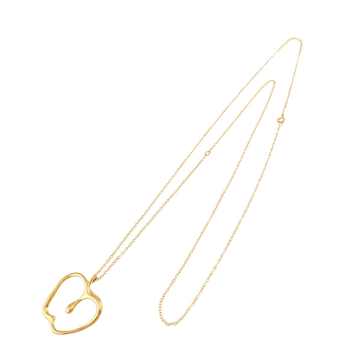 Apple motif Large Long Necklace 18K Yellow Gold 750