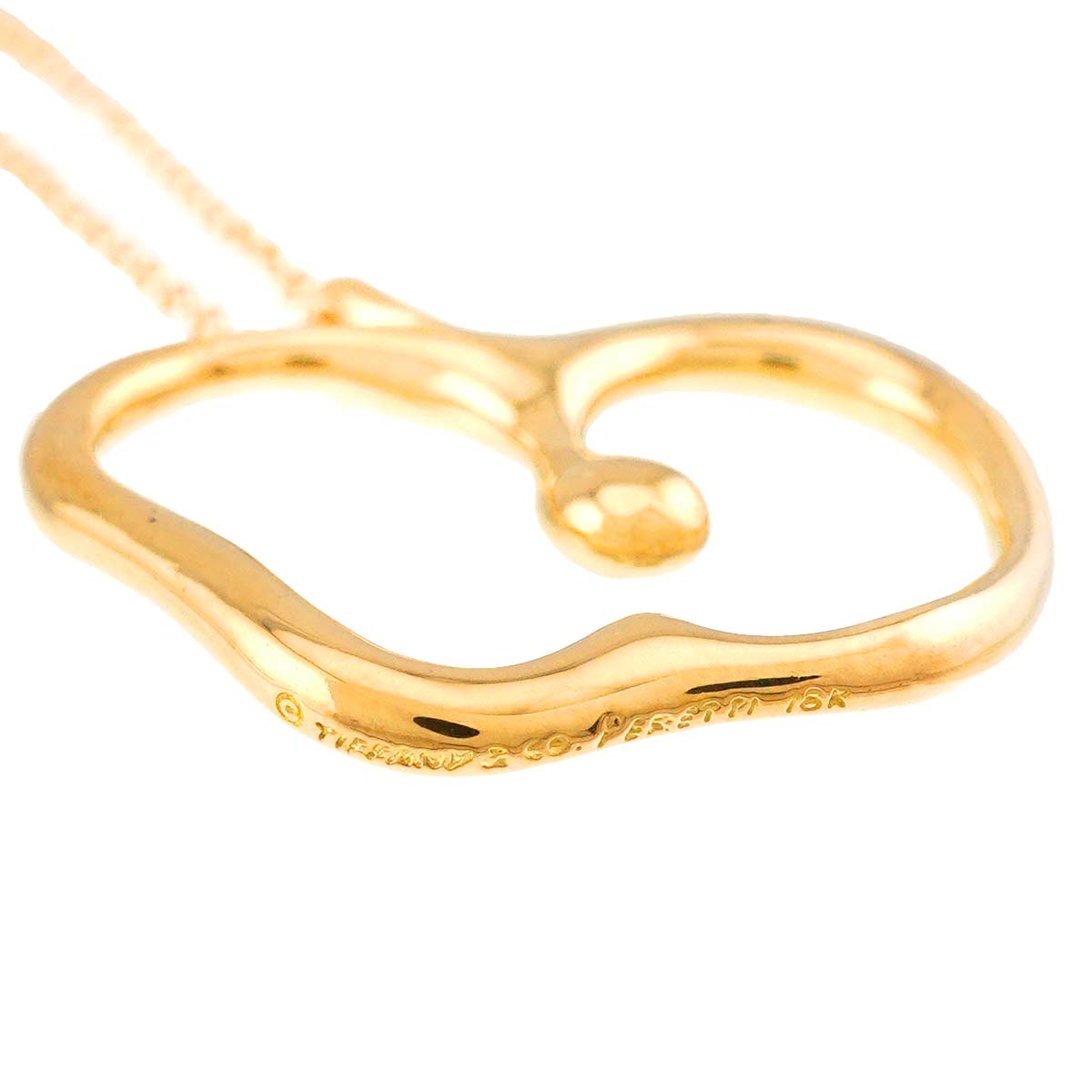 Apple motif Large Long Necklace 18K Yellow Gold 750