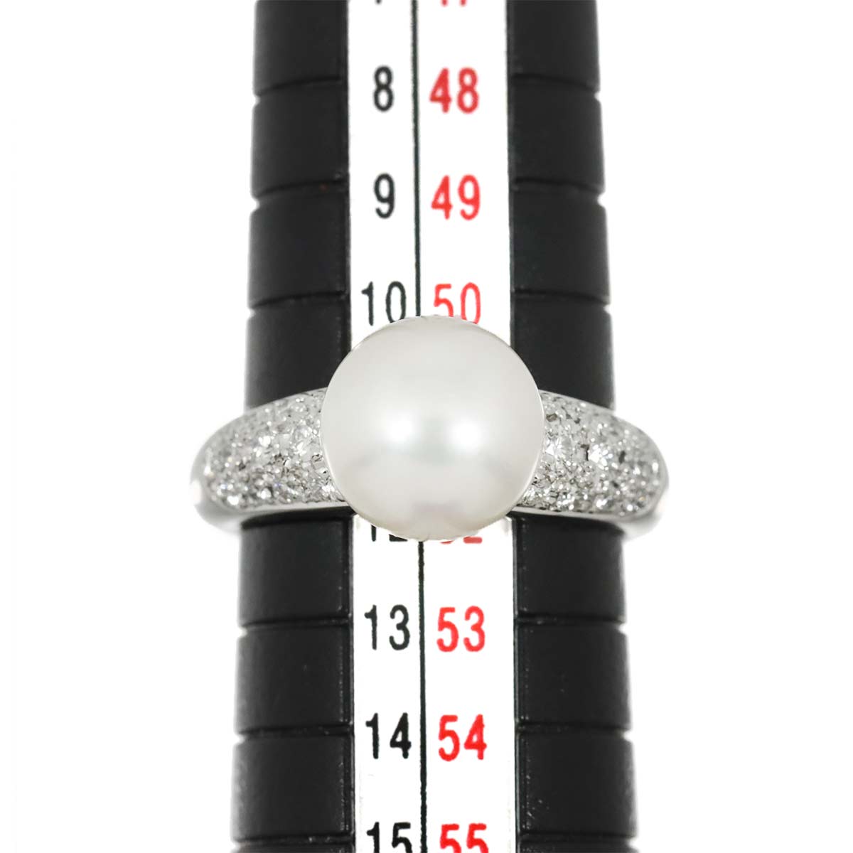 Akoya Pearl 9.3mm Diamond 0.33ct Ring Pt size6(US)