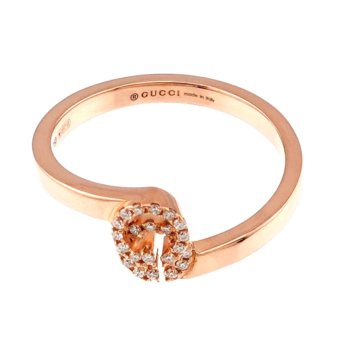 GG Running Diamond Ring 18K Pink Gold 750 size9 4.75-5(US)