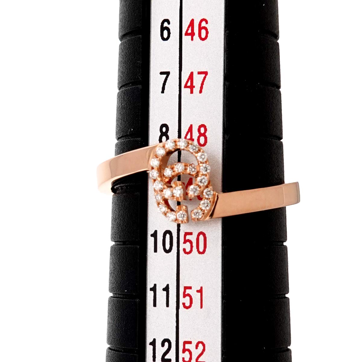 GG Running Diamond Ring 18K Pink Gold 750 size9 4.75-5(US)
