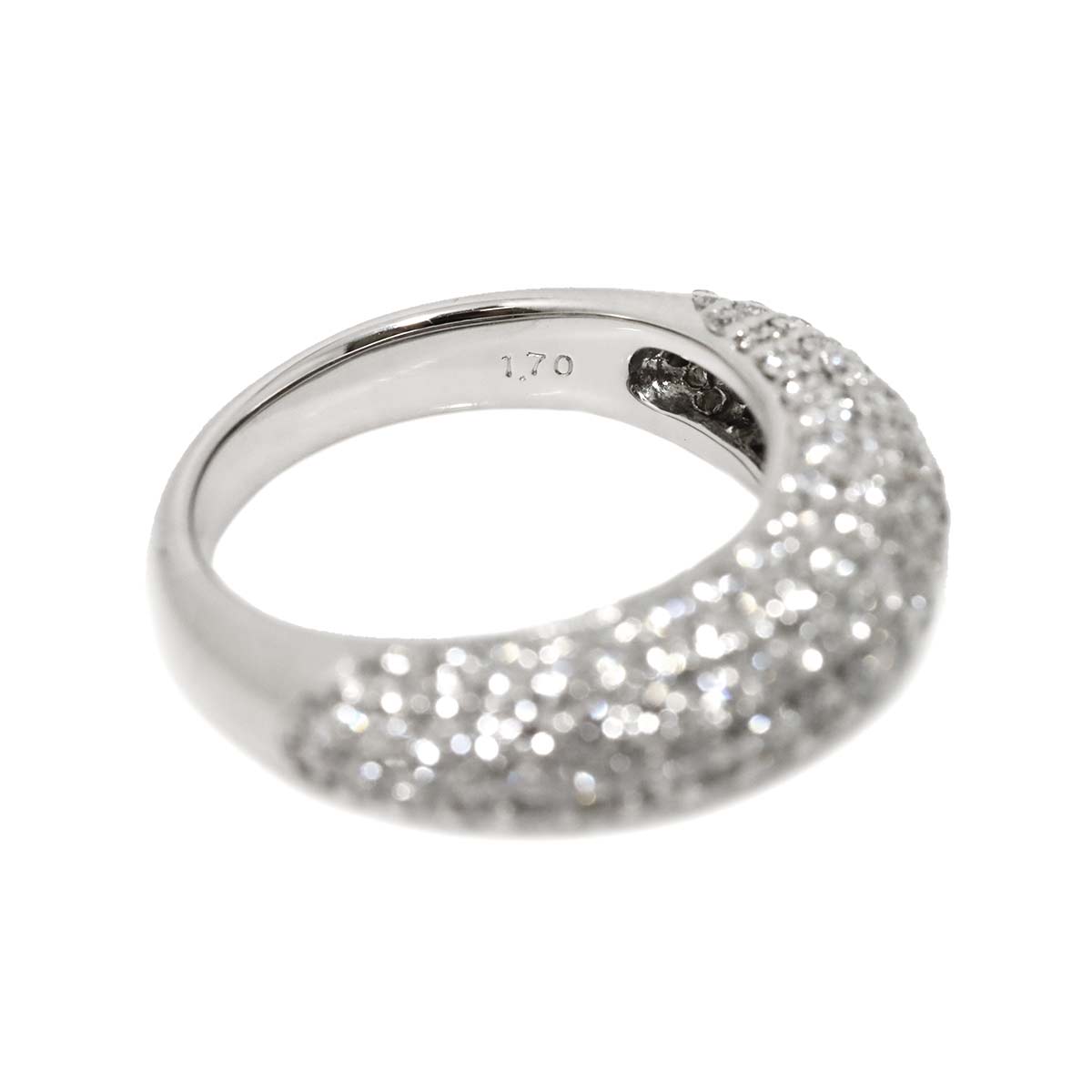 Diamond 1.70ct Ring 18K WG 750 Size5-5.25(US)