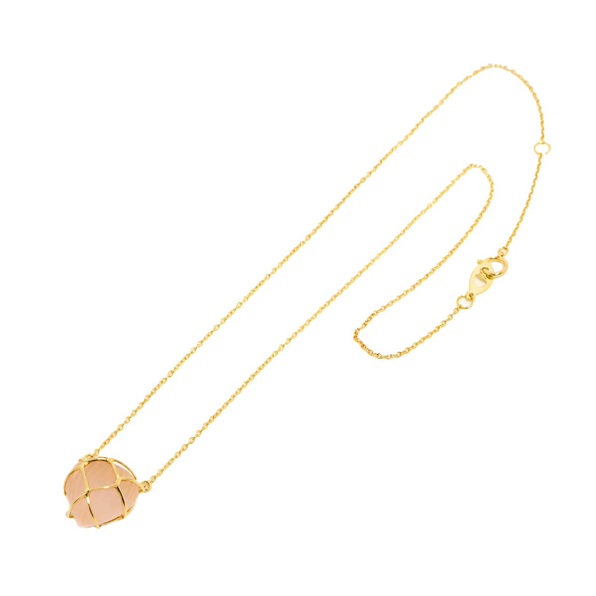 Heart Quartz Necklace 18K Yellow Gold 750