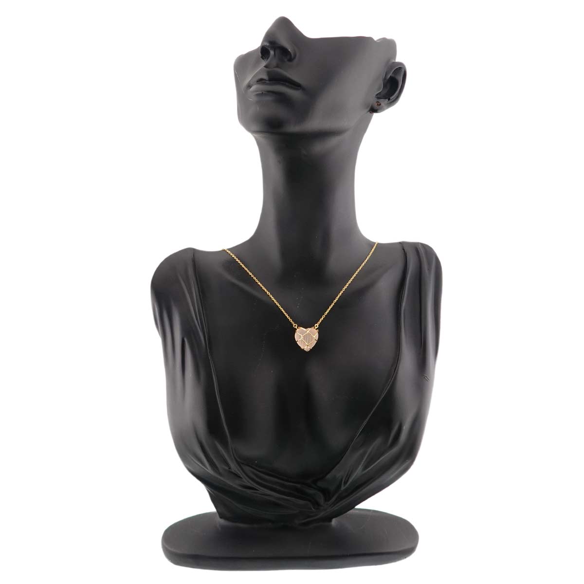 Heart Quartz Necklace 18K Yellow Gold 750