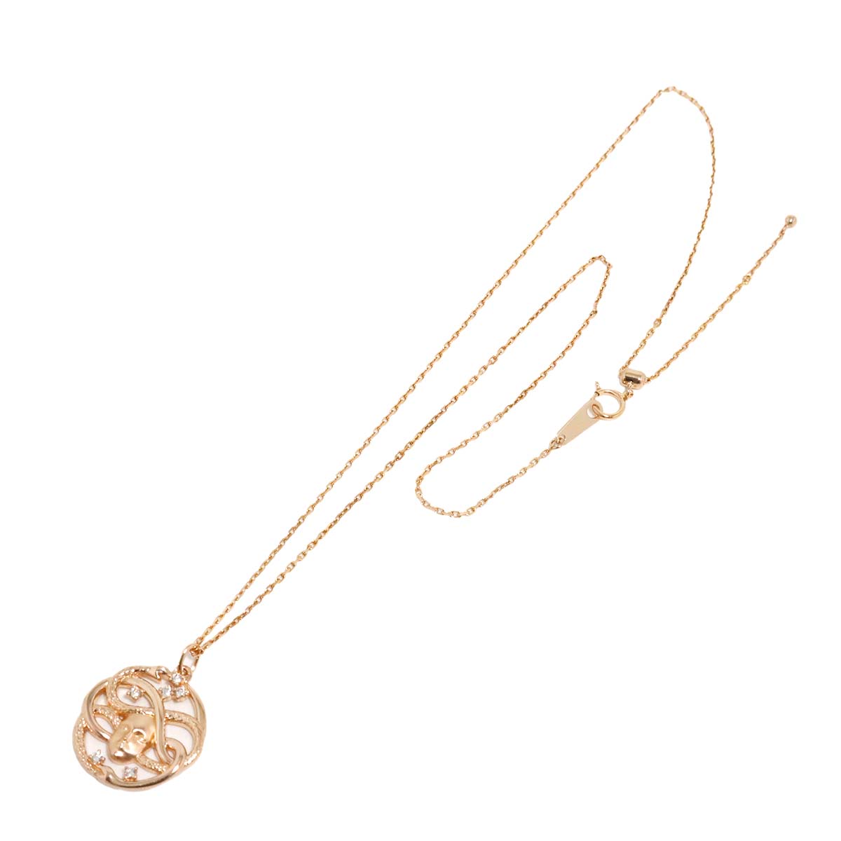 Diamond 0.11ct Necklace 18K Pink Gold 750