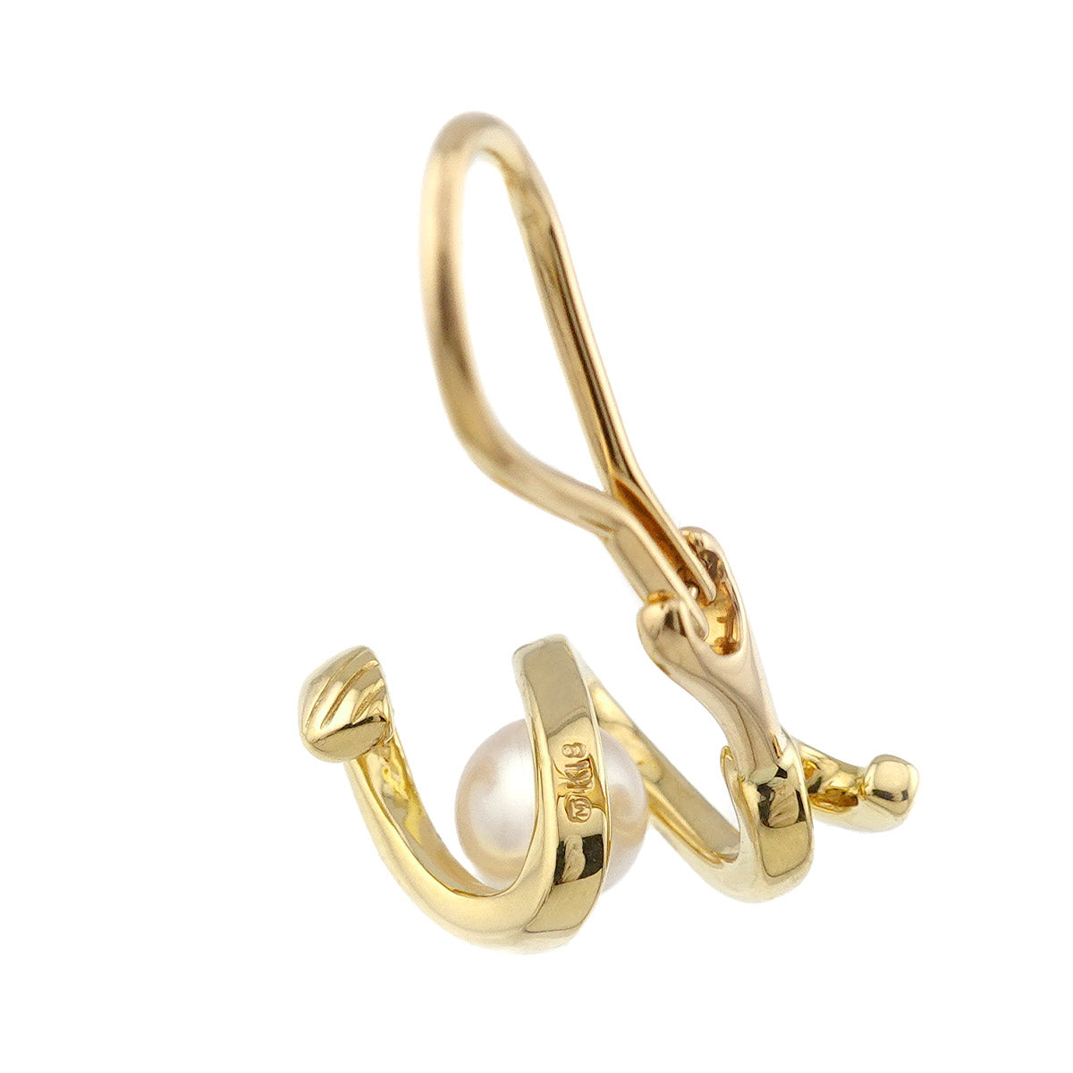 Akoya Pearl 6.0mm Earrings Clip on 18K Yellow Gold 750