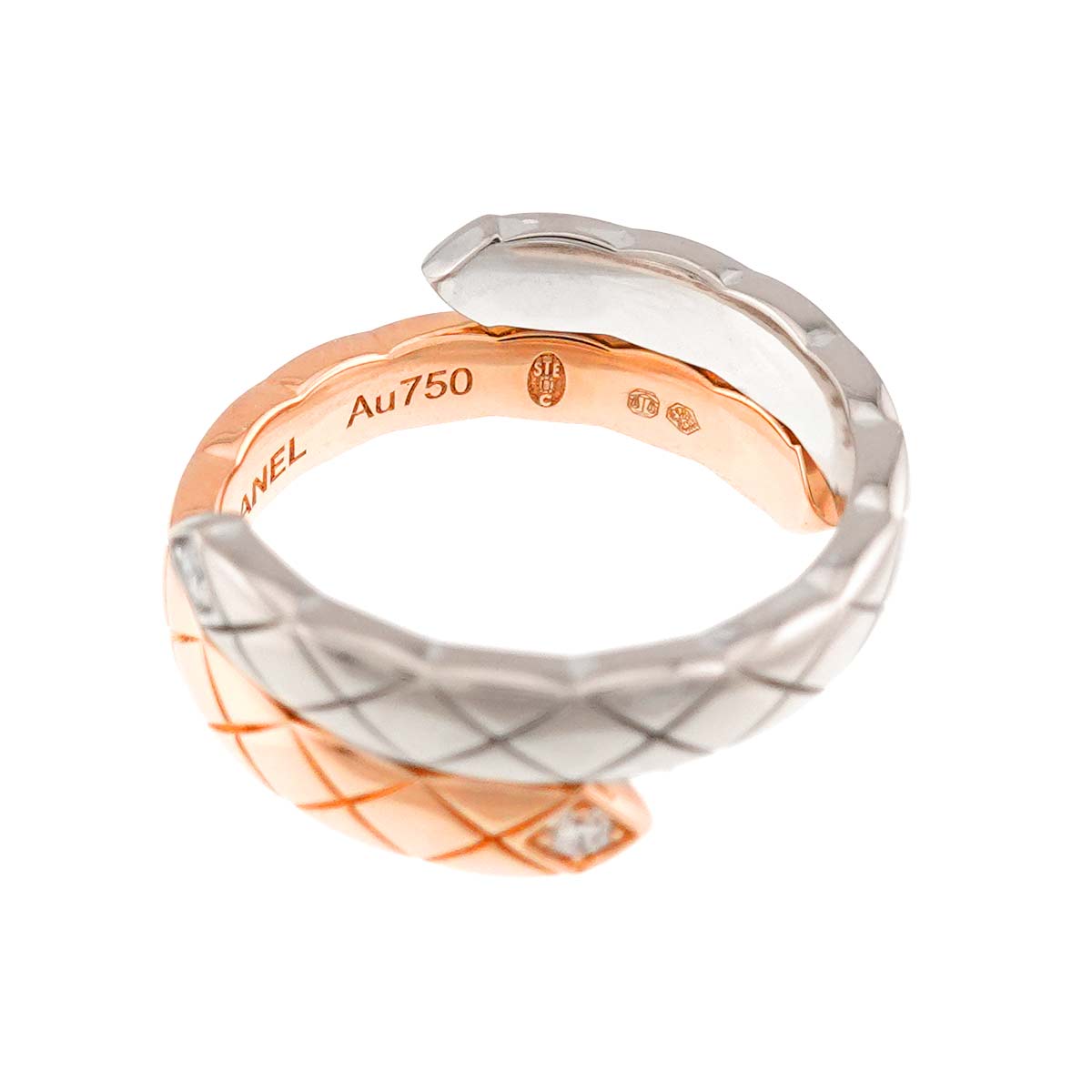 Coco Crush Diamond Ring SM WG PG 750 size45 3.25(US)