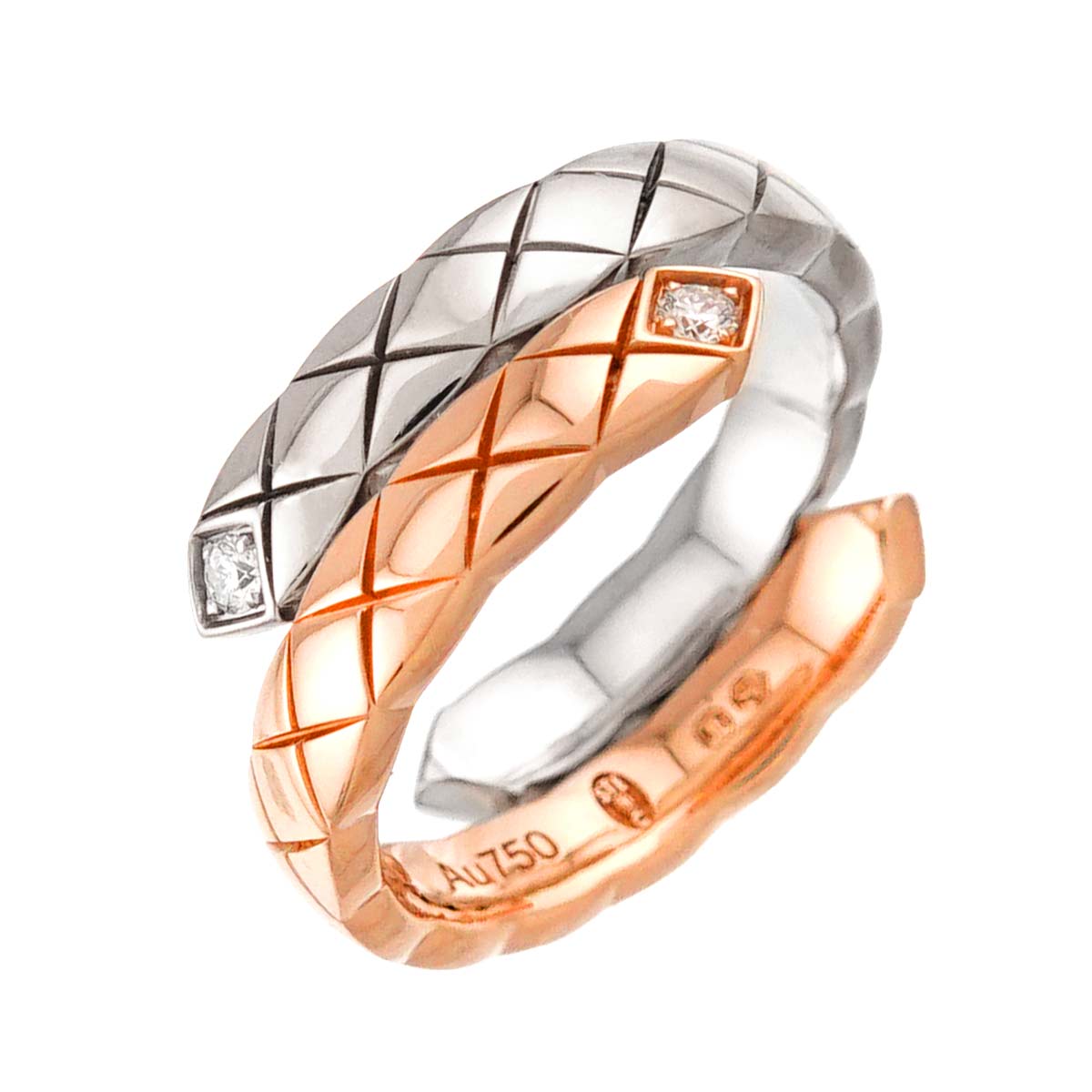 Coco Crush Diamond Ring SM WG PG 750 size45 3.25(US)