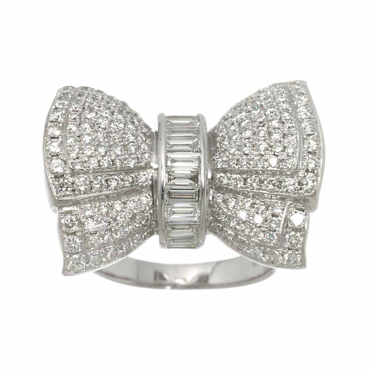 Diamond 2.05ct Ring 18K WG 750 Size7.25(US)