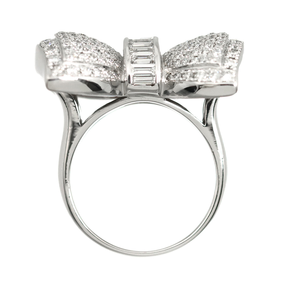 Diamond 2.05ct Ring 18K WG 750 Size7.25(US)