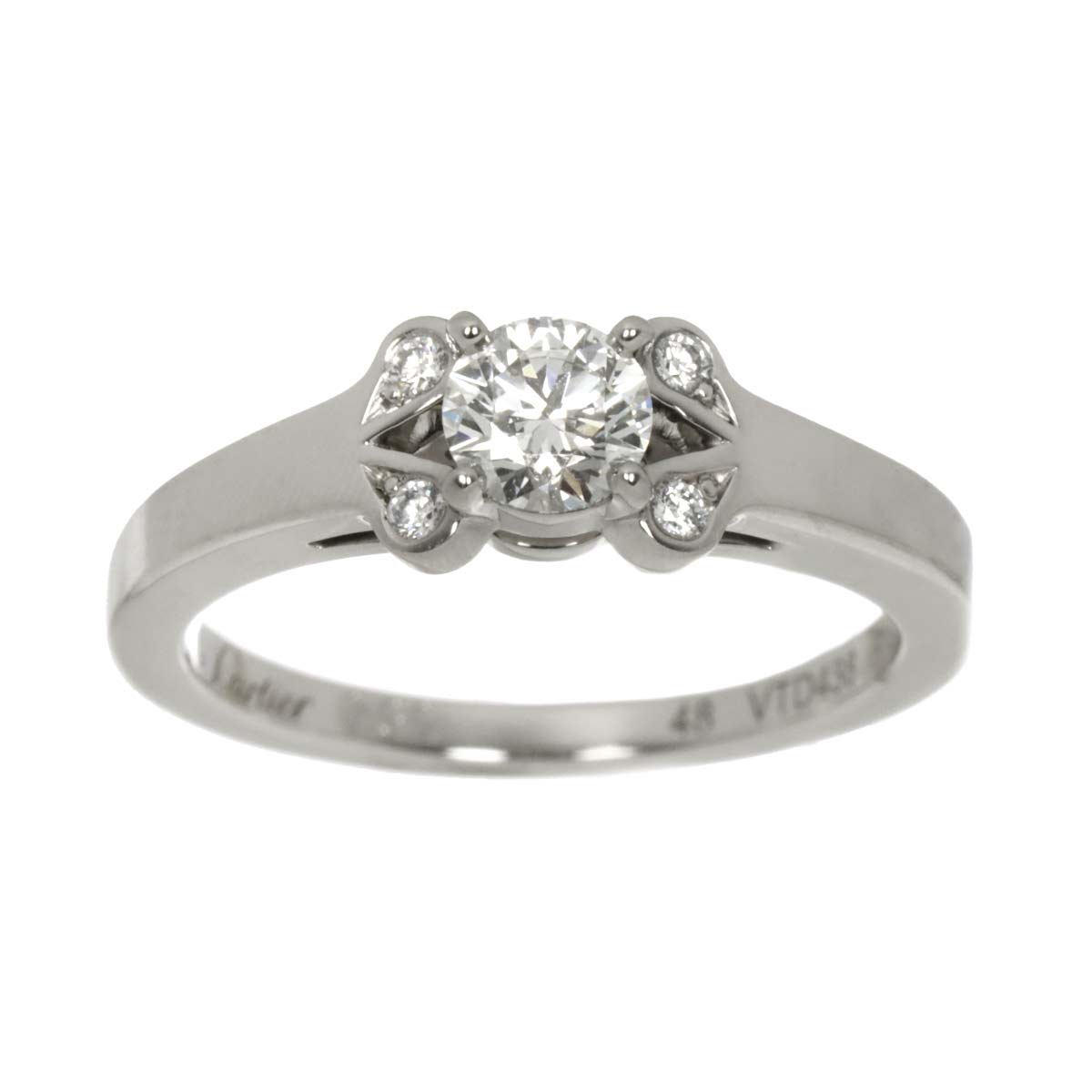Ballerine Diamond 0.32ct H/VVS1/3EX Ring Pt Size48 4.5(US)