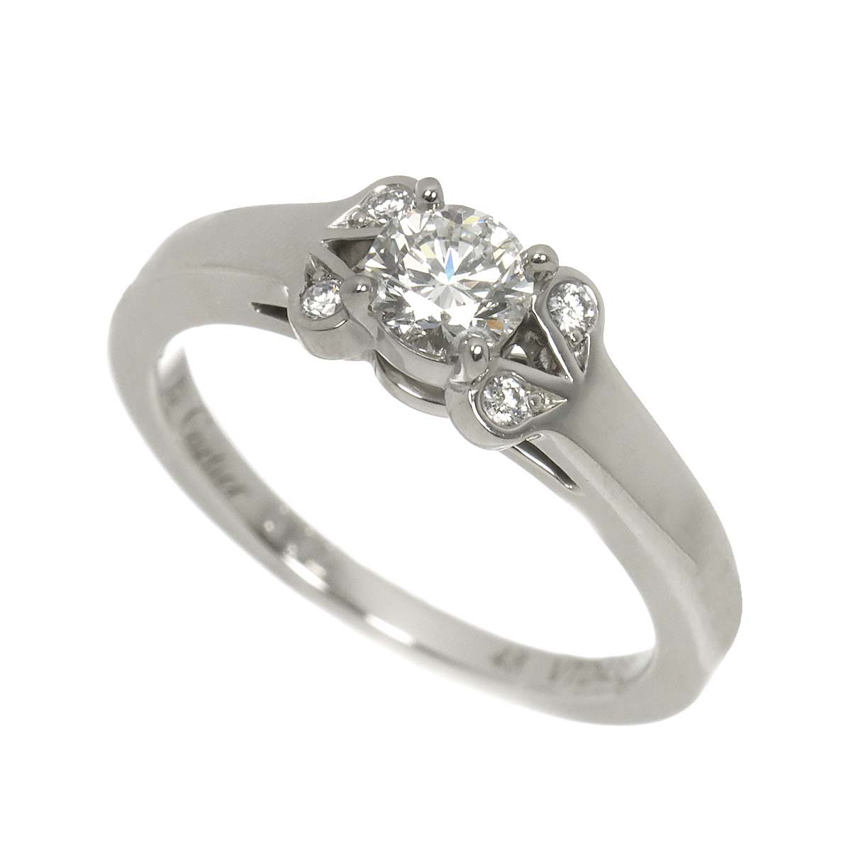 Ballerine Diamond 0.32ct H/VVS1/3EX Ring Pt Size48 4.5(US)