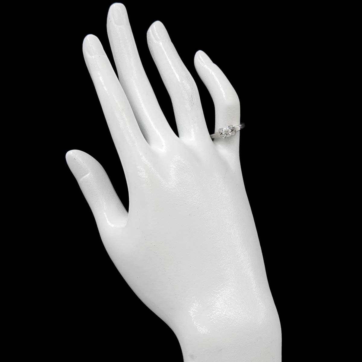 Ballerine Diamond 0.32ct H/VVS1/3EX Ring Pt Size48 4.5(US)