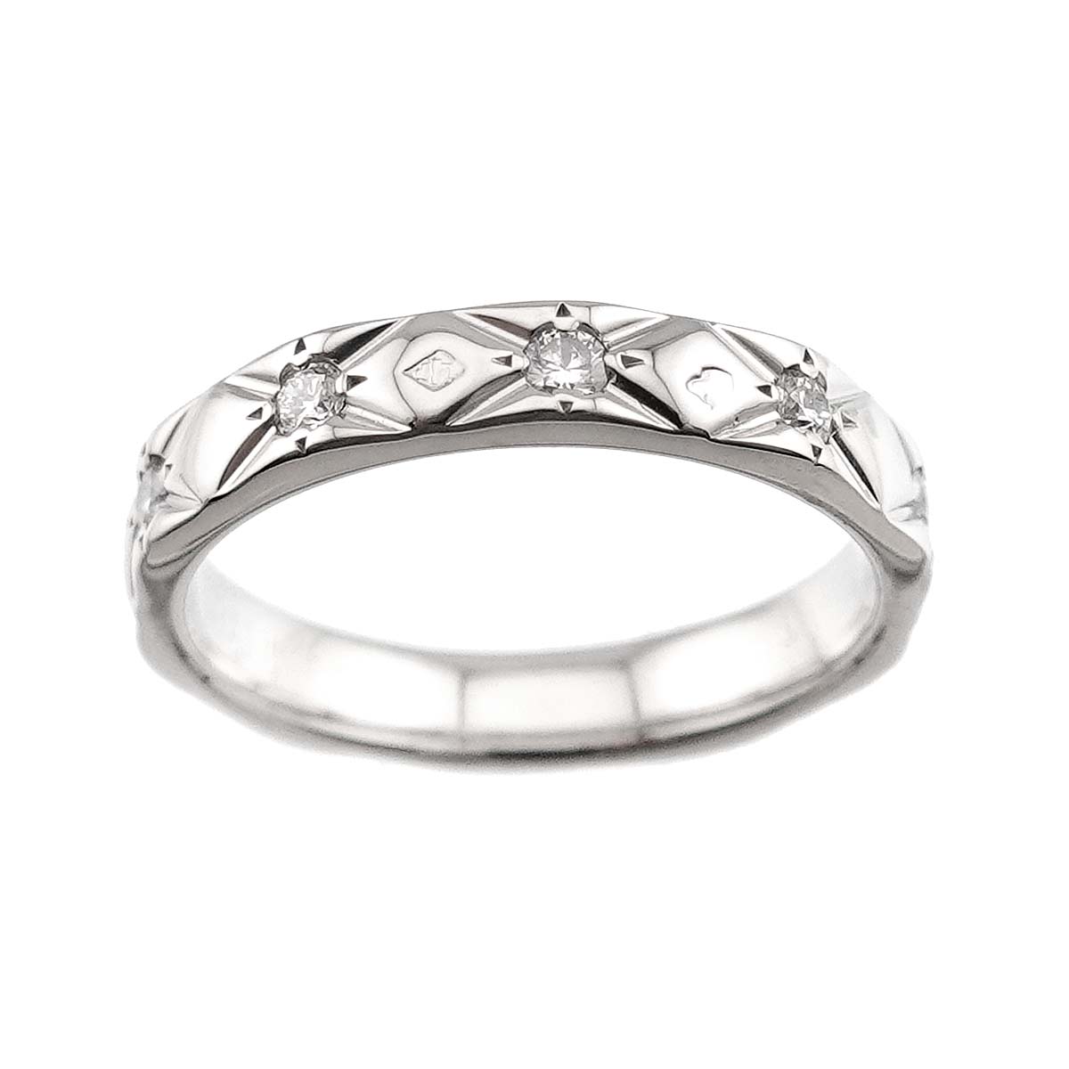 Diamond Ring Pt Platinum size48 4.5(US)