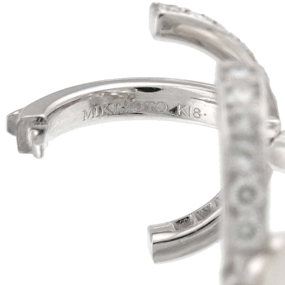 Akoya Pearl 4.5mm Diamond Necklace 18K WG 750