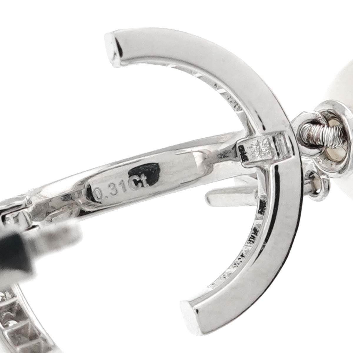 Akoya Pearl 4.5mm Diamond Necklace 18K WG 750