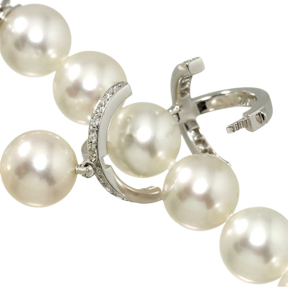 Akoya Pearl 4.5mm Diamond Necklace 18K WG 750