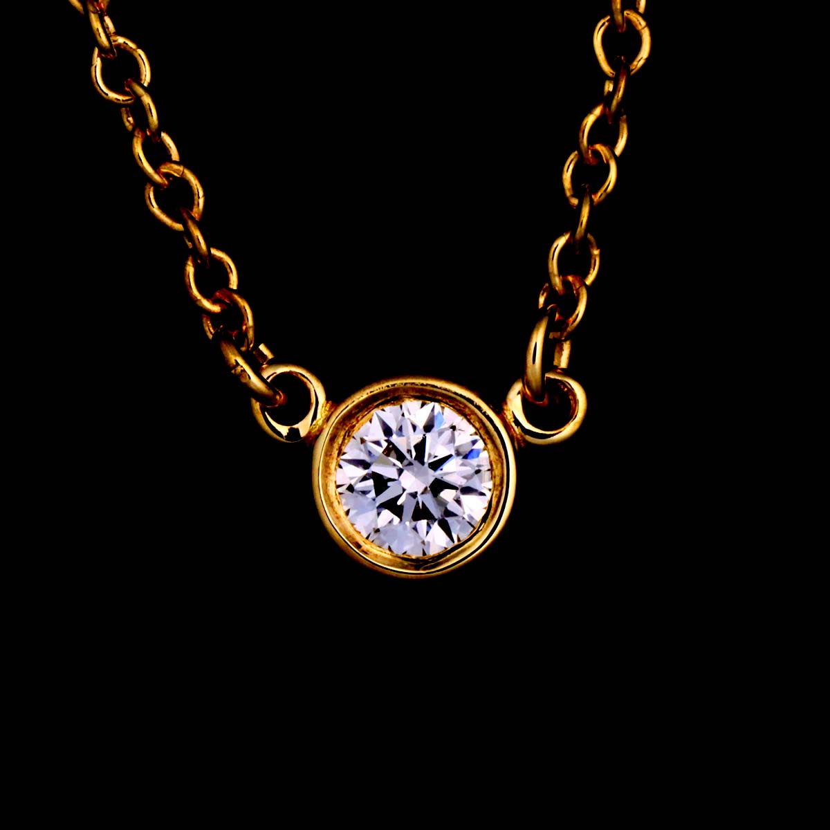 By The Yard Diamond 1P Necklace 18K Yellow Gold 750
