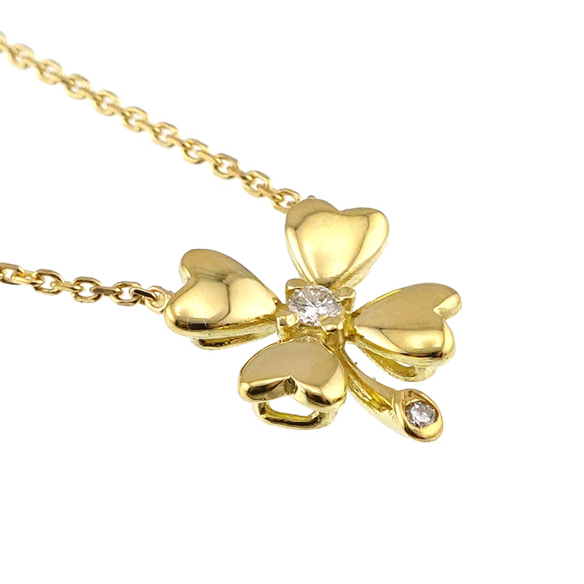 Diamond Necklace 18K Yellow Gold 750