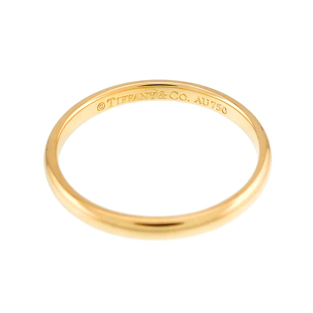 Classic Band Ring 18K Yellow Gold 750 size4-4.5(US)