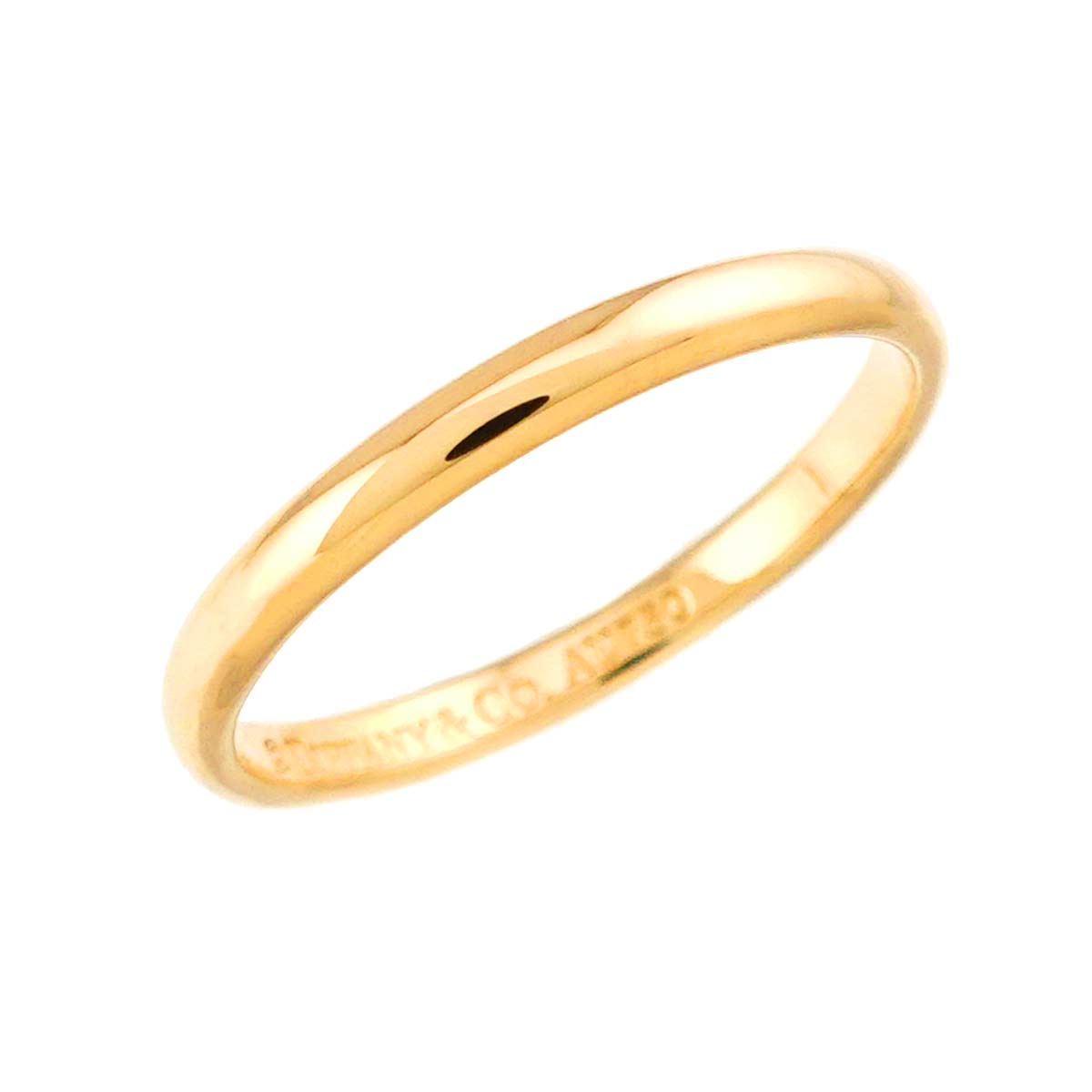 Classic Band Ring 18K Yellow Gold 750 size4-4.5(US)