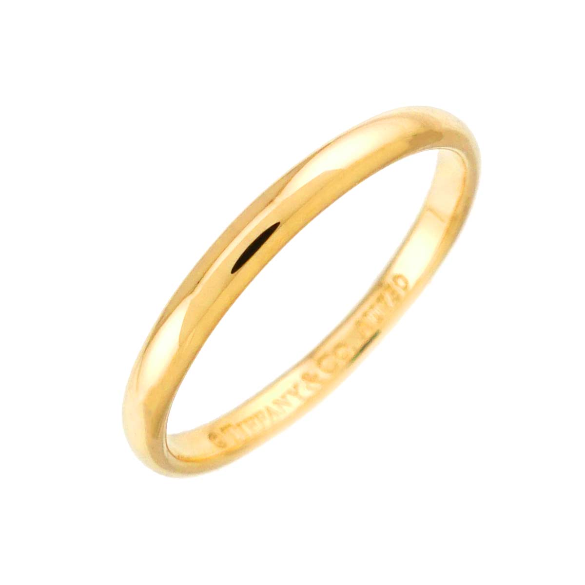 Classic Band Ring 18K Yellow Gold 750 size4-4.5(US)