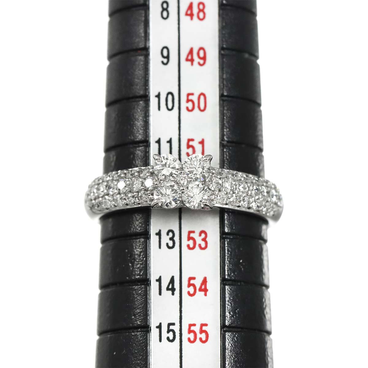 Diamond 0.70ct Ring 18K WG 750 Size6(US)