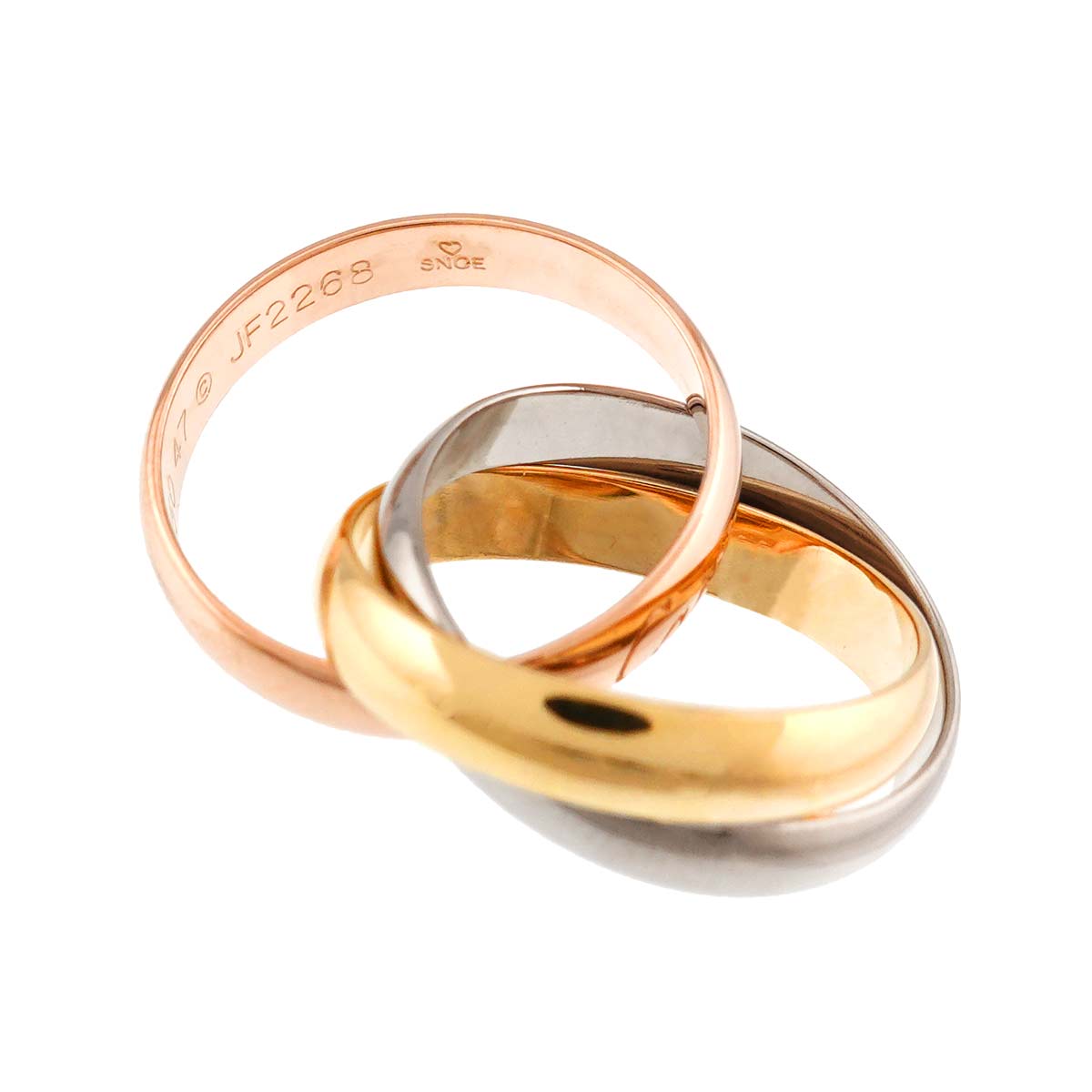 Trinity MM Ring 18K YG WG PG 750 Size47 4(US)