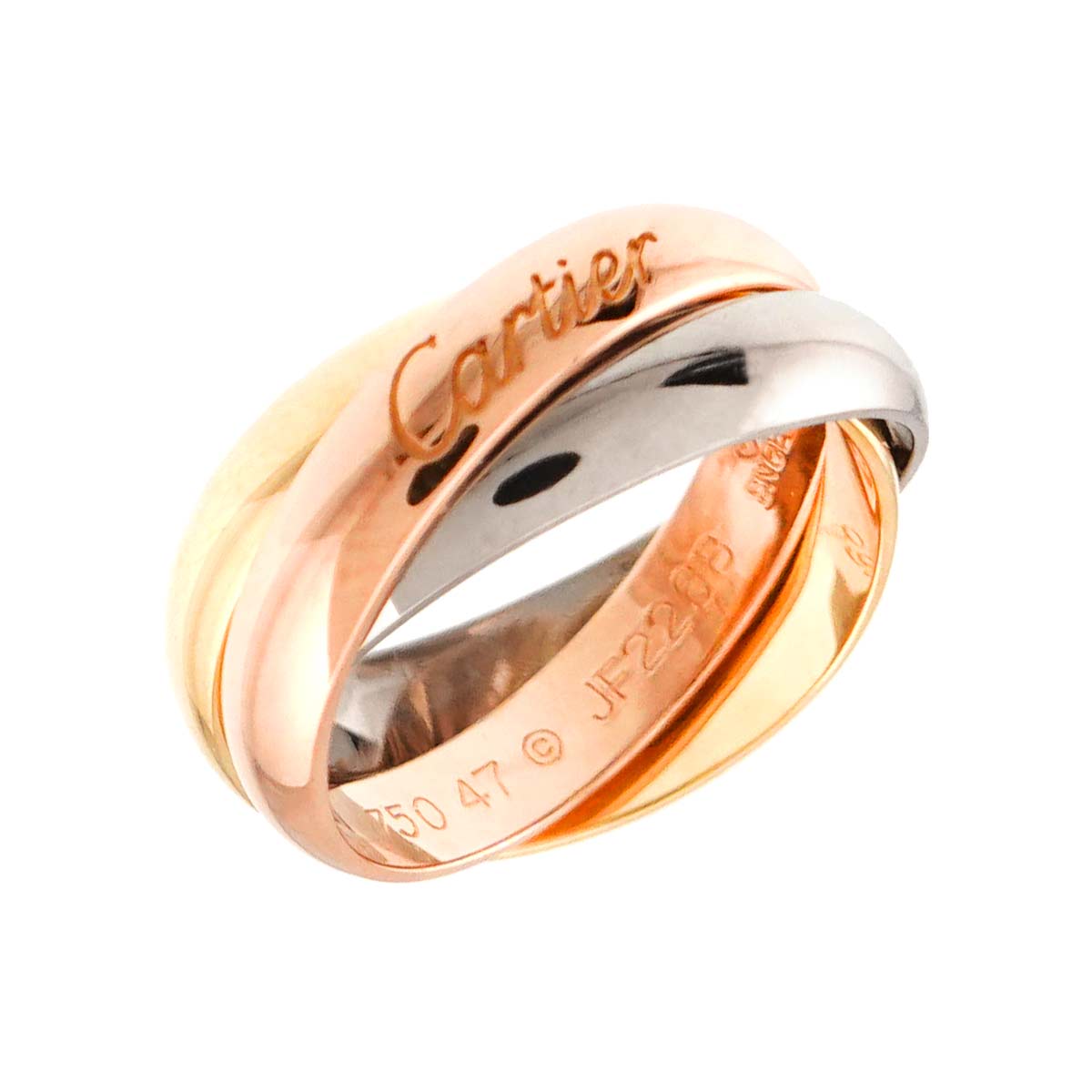 Trinity MM Ring 18K YG WG PG 750 Size47 4(US)