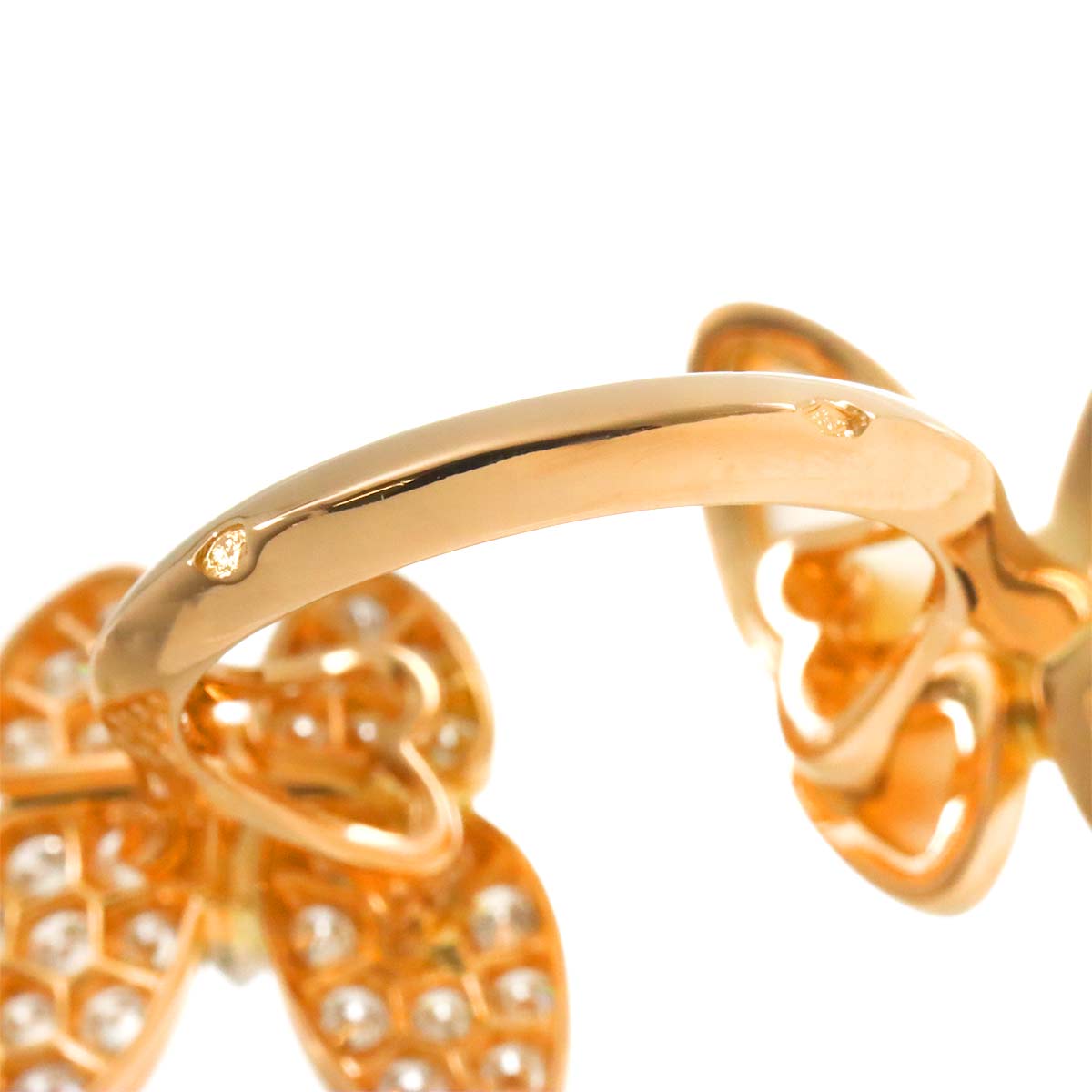 Papillon Diamond MOP Ring 18K PG size51 5.5-5.75(US)